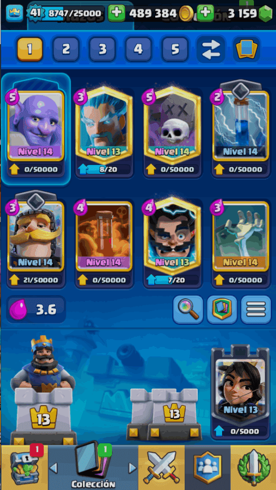 CR - LEVEL 41 -7 Cards lvl 14 l 6813 Max Trophys - Quickgameshop