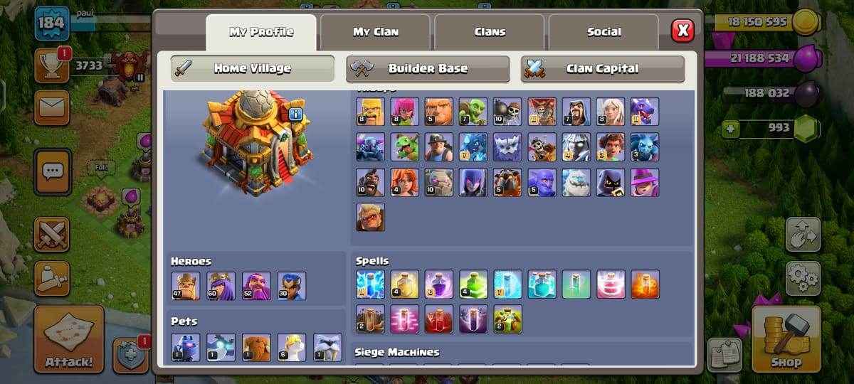 TH16 Level 184 KB47-AQ60 -GW52-RC30 - Quickgameshop