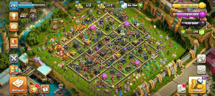 COC Account TH17 Level 241 KB100-AQ100 -GW75-RC50-MK72