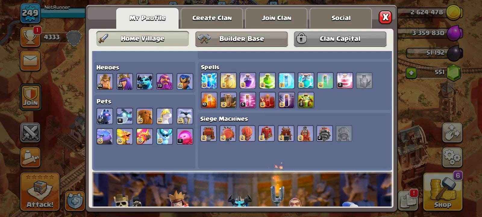 Account COC TH17 Level 184 KB95-AQ99 -GW73-RC30-MK71 - Quickgameshop