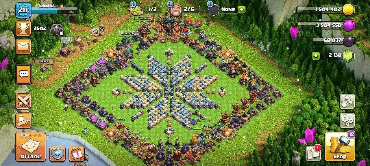 Clash of Clans Account | TH17 Level 211 | Max Heroes (K62, Q98, M70, W72, R45) | BM30 - Quickgameshop