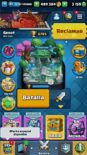 CR - LEVEL 41 -7 Cards lvl 14 l 6813 Max Trophys - Quickgameshop