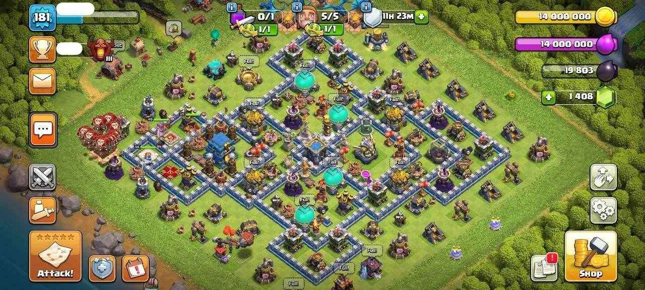 TH12 LeveL 181 Full Max account - Quickgameshop