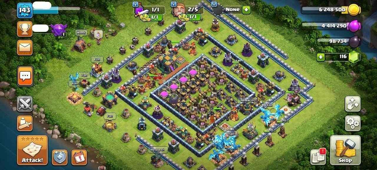 TH14 Level 143 KB62-AQ80 -GW55-RC19 - Quickgameshop