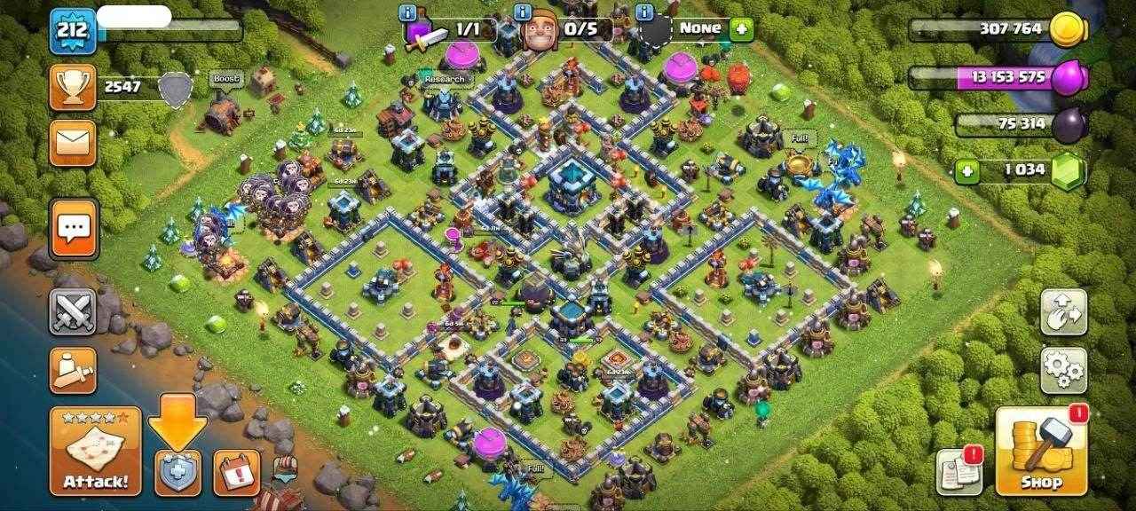 TH13 Level 212 KB49-AQ65 -GW42-RC22 - Quickgameshop