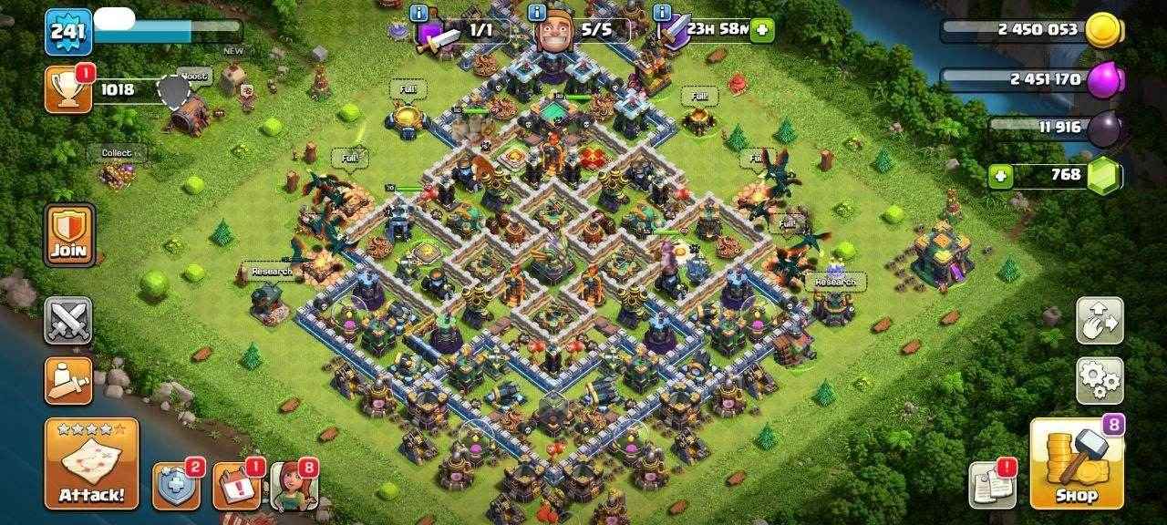 TH14 Level 241 KB80-AQ80 -GW55-RC30 - Quickgameshop