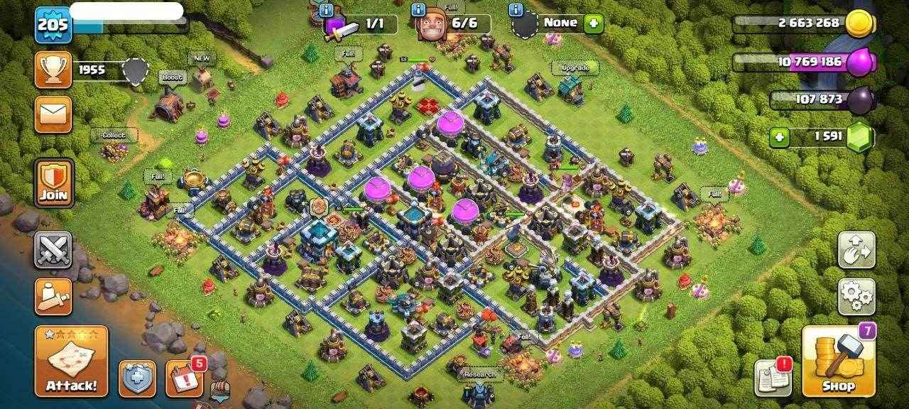 TH13 Level 205 KB51-AQ59 -GW34-RC16 - Quickgameshop
