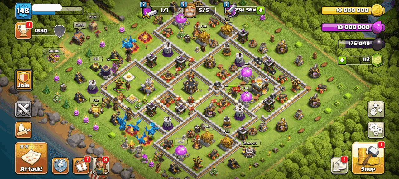TH11 COC ACCOUNT Level 148 – Full Max - Quickgameshop
