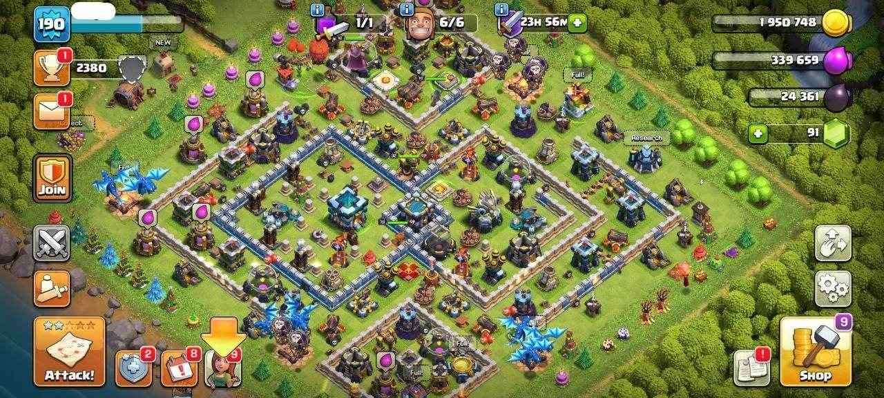TH 13 COC ACCOUNT Level 190 KB32-AQ73 -GW16-RC14 - Quickgameshop