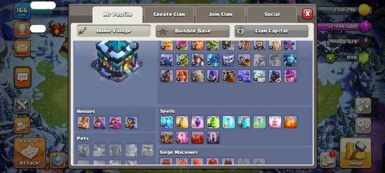 TH13 LeveL 166 King 64 Queen 75 Warden 50 Champion 12 - Quickgameshop