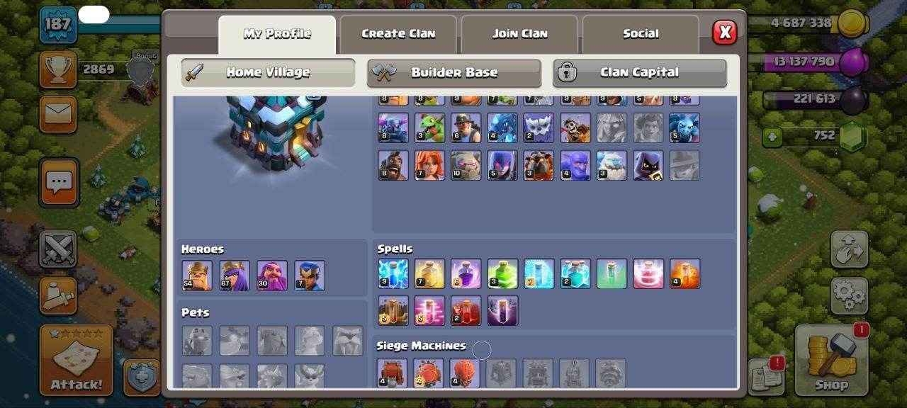 TH13 Level 187 KB54-AQ67 -GW30-RC7 - Quickgameshop