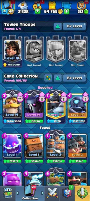 Royale KT14| LeveL 44 | 5 Card LeveL 44 - Quickgameshop