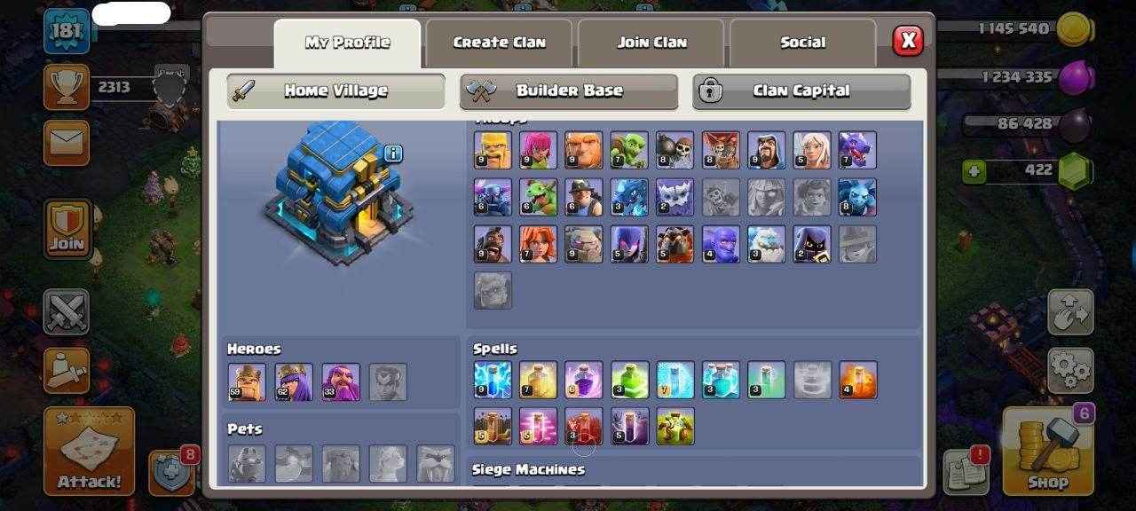 TH12 Level 181 KB59-AQ62 -GW33 - Quickgameshop