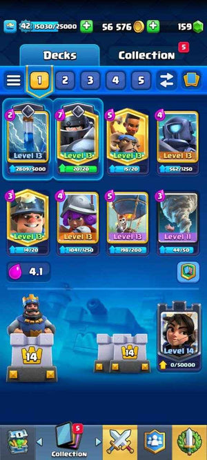 Royale KT13| LeveL 42 | 4 Card LeveL 14 | Exclusive Emote 11 - Quickgameshop