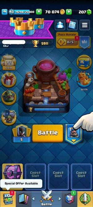 Royale KT14| LeveL 43 | 19 Card LeveL 14 Exclusive | Emote 2 - Quickgameshop