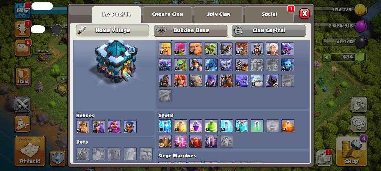 TH13 Level 146 KB42-AQ44 -GW18-RC13 - Quickgameshop