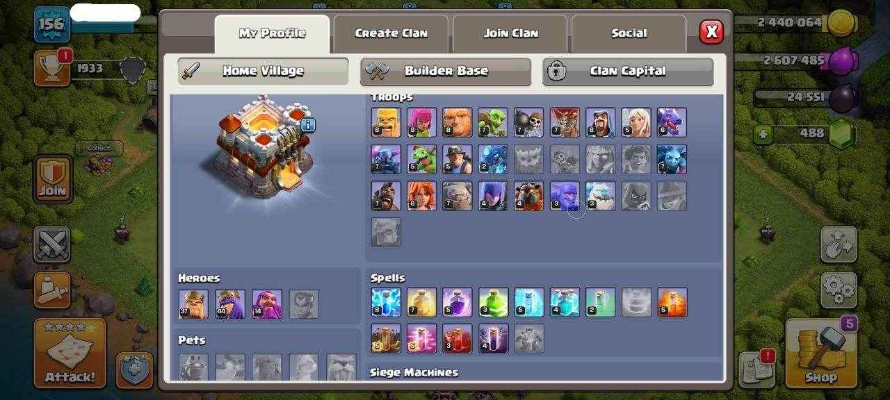 TH11 COC ACCOUNT Level 156 KB37-AQ44 -GW14 - Quickgameshop