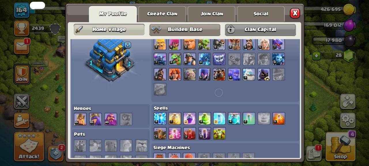 TH 12 COC ACCOUNT Level 164 KB65-AQ65 -GW40 - Quickgameshop
