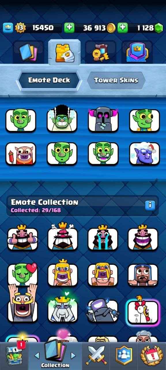 Cheap Clash Royale Account for Sale – 36K Gold, 1128 Gems, Level 13, 14/8 Cards, 29 Emotes! - Quickgameshop
