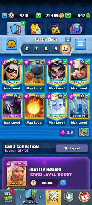 Cheap Clash Royale Account for Sale – 71K Gold 547 Gems Level 13 14/16Cards 33 Emotes! - Quickgameshop