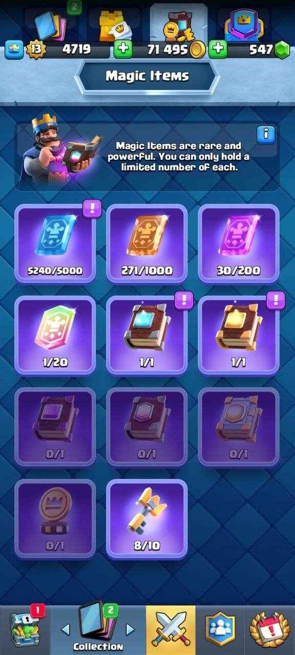 Cheap Clash Royale Account for Sale – 71K Gold 547 Gems Level 13 14/16Cards 33 Emotes! - Quickgameshop