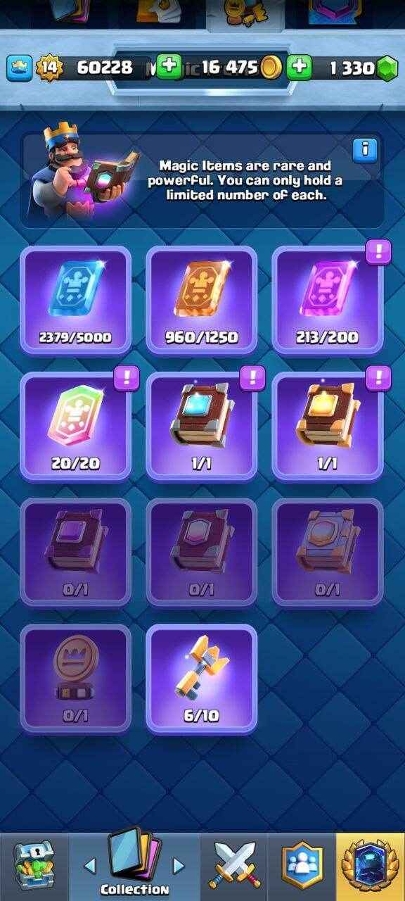 Cheap Clash Royale Account for Sale – 16K Gold, 1330 Gems, Level 14, 14/19 Cards, 32 Emotes! - Quickgameshop