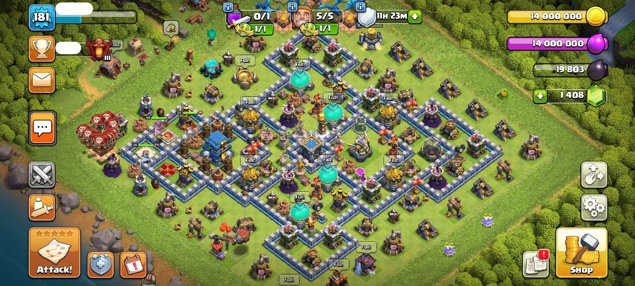 TH12 LeveL 181 Full Max account