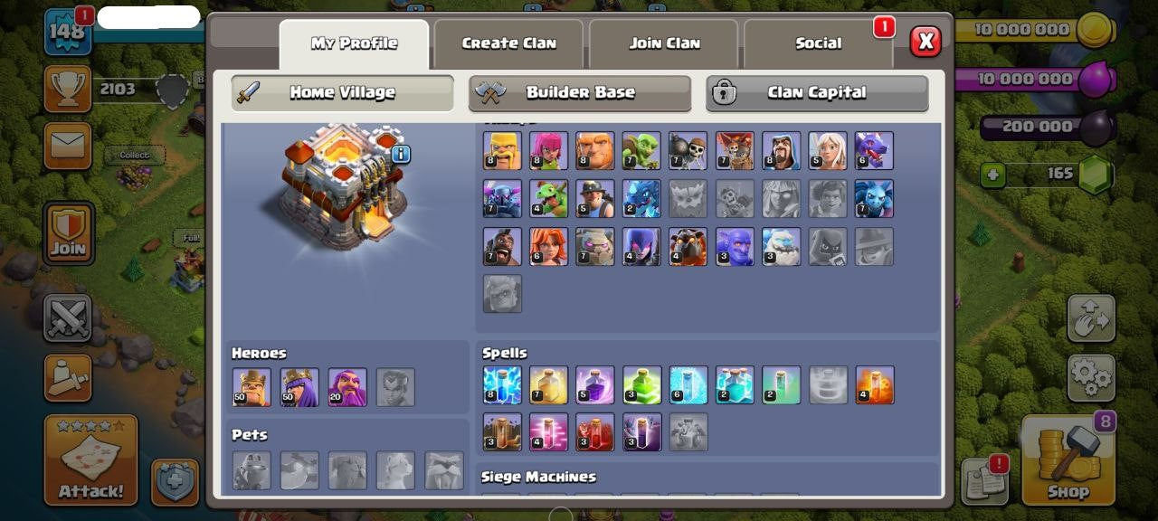 TH11 COC ACCOUNT Level 148 – Full Max