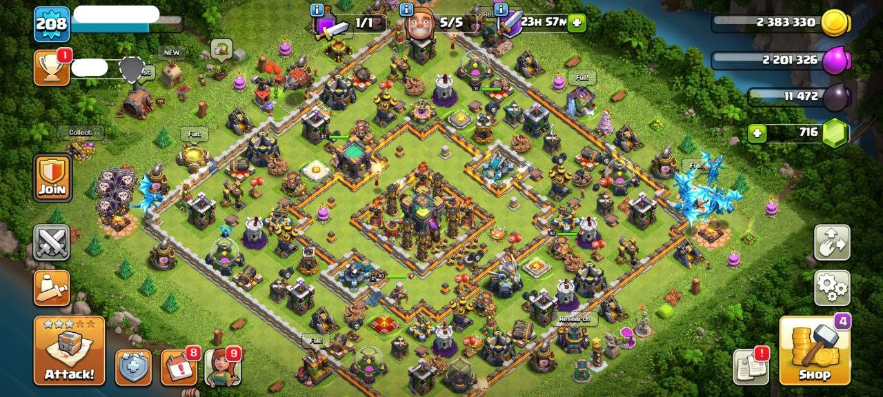 TH13 Level 157 KB46-AQ50 -GW33-RC9