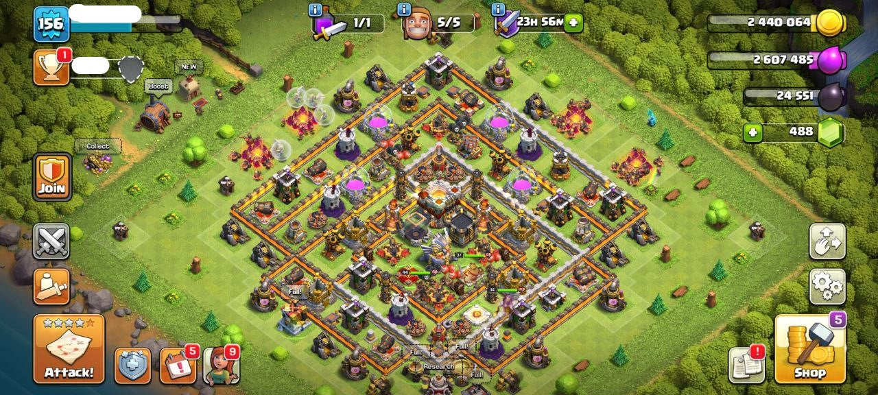 TH11 COC ACCOUNT Level 156 KB37-AQ44 -GW14