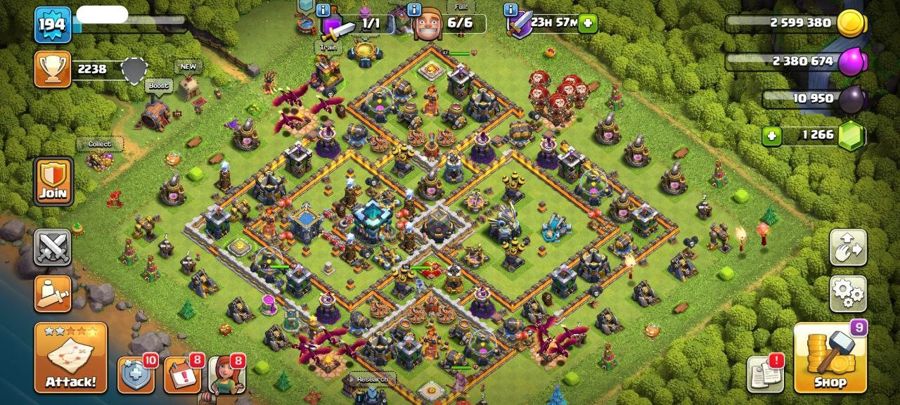 TH13 COC ACCOUNT Level 157 KB46-AQ50 -GW33-RC9